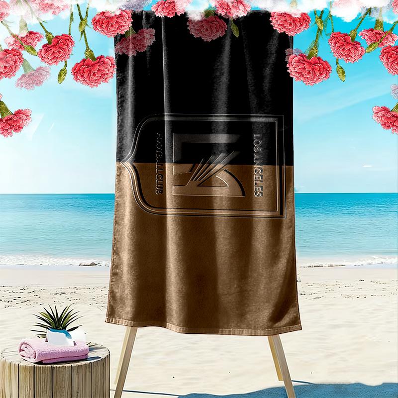 Los Angeles Football Club Print Beach Towel, Large Soft Quick Dry Towel for Beach Camping Swimming