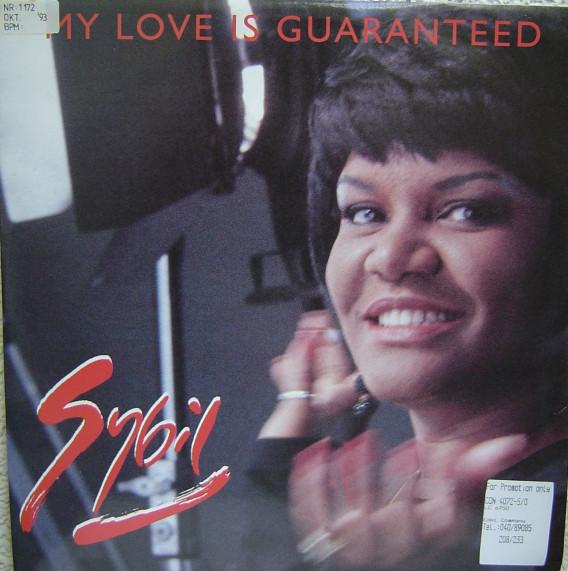 12-дюймовая пластинка SYBIL My Love Is Guaranteed PWLT277 PWL Internation 1993 UK Dance Electronica Б/у