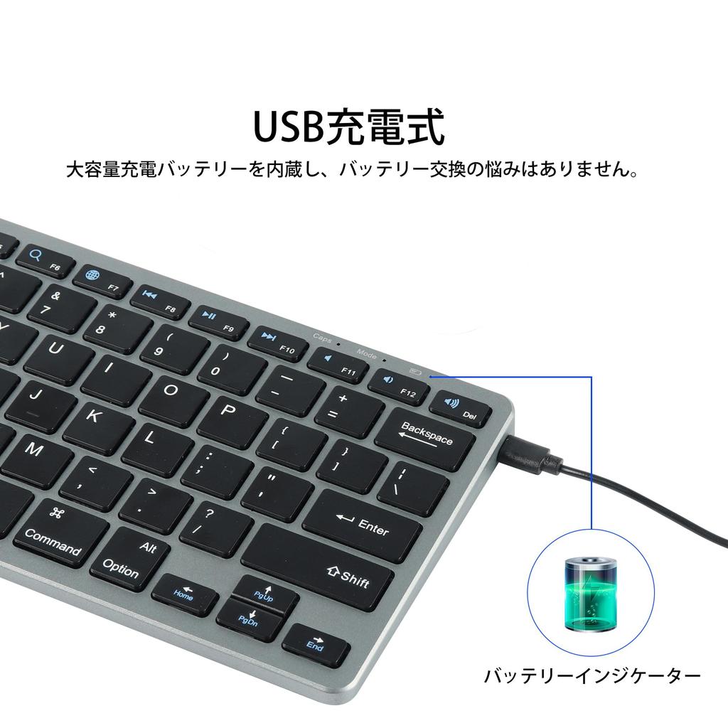 Беспроводная Bluetooth-клавиатура с 3 режимами, подключение 2,4 ГГц и BT, подключается к 3 устройствам, компактная, перезаряжаемая, тонкая, для планшетов, ноутбуков и