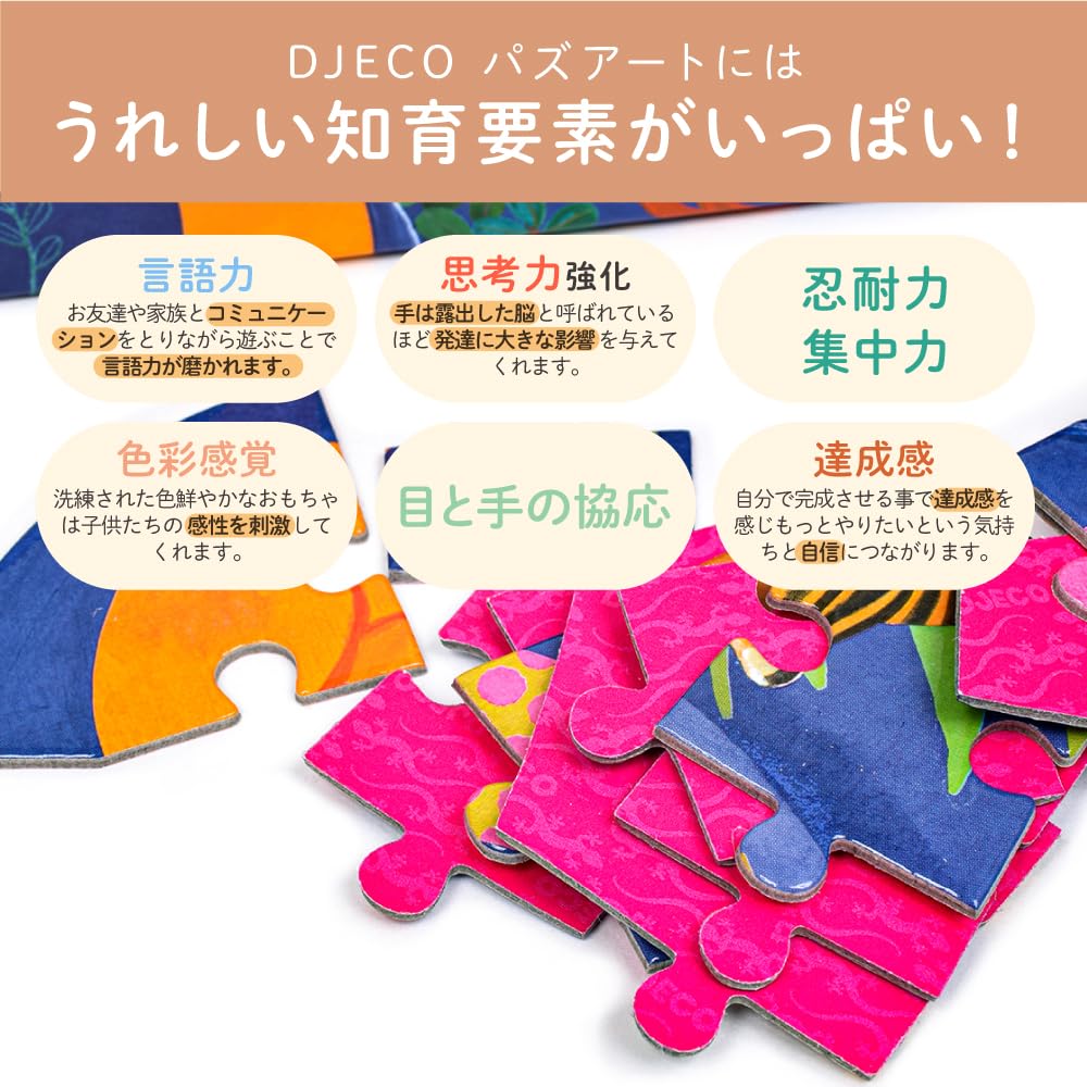 Пазл DJECO Elephant Jigsaw Puzzle Развивающий пазл Animal Puzzle для детей и мальчиков в подарок 6 лет 150 деталей (DJ07652)