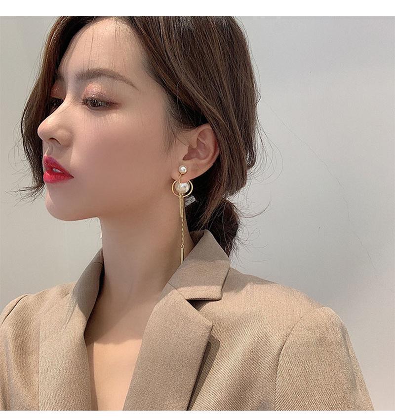 Серебряные женские серьги с жемчугом и темпераментом, простые, гипоаллергенные, длинные