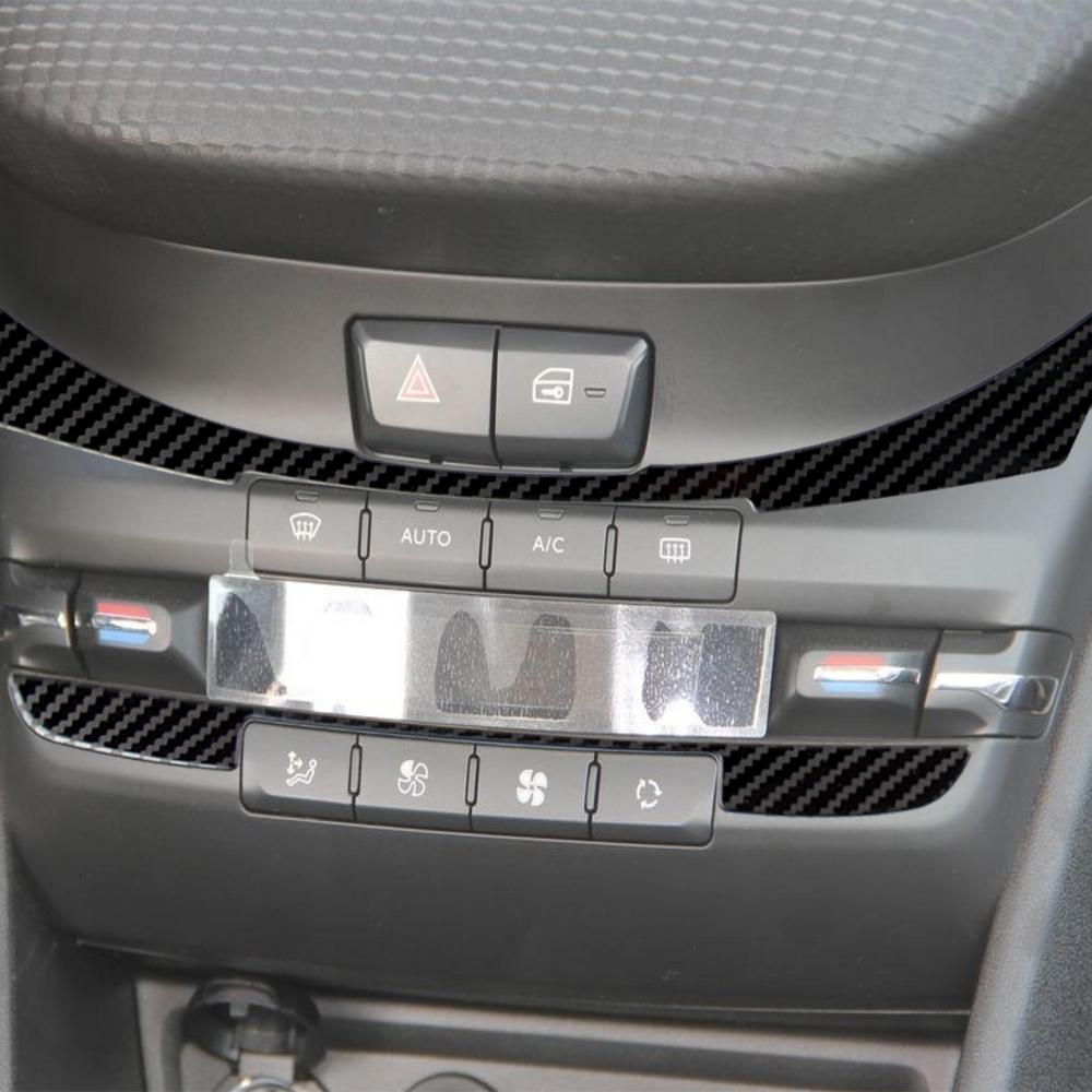 2 шт./компл. Накладка на панель управления ручками кондиционера, наклейка-трим для Peugeot 2008 208 2014-2018, аксессуары с блестками для интерьера