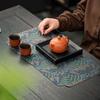 48X24cm Hot Sale Nordic Style Tea Table Antiskid Mat Restaurant Luxury Double-Sided Brocade Table Pad Tea Tabletop Upholstery