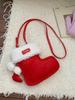 Women's Plush Christmas Boot-Shaped Shoulder Bag - 2025 New Trendy Design