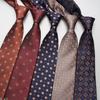 8Cm Business Dress Tie Men'S Polyester Jacquard Business Retro Tie Multi-Color Optional
