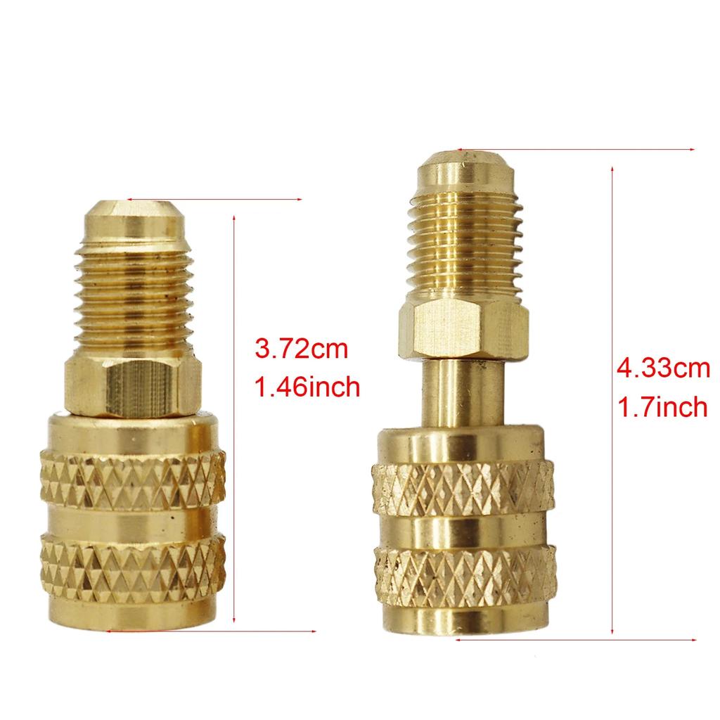 100% Латунный Коррозионностойкий Адаптер R410A 5/16" SAE Папа к 1/4" SAE Папа Раструбный для Кондиционера ОВК