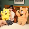 Creative Muscle Bear Teddy Bear Doll Plush Toy Big Bear Hug Bear Doll Boyfriend Pillow Muppet Doll