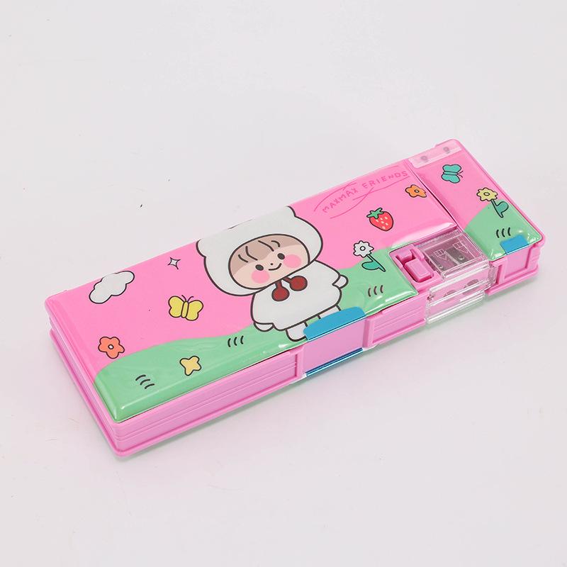 Двусторонний пенал-косметичка «Астронавт» для мальчиков: Многофункциональный, Деформируемый, Большой вместимости с кнопочным механизмом и секретным отделением