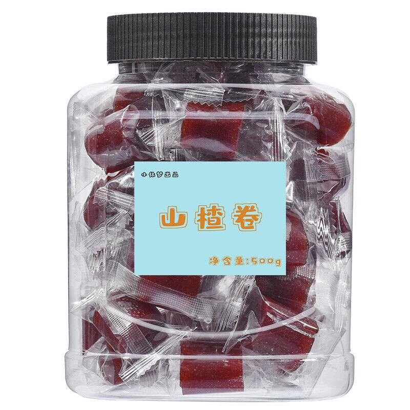 Рулет из боярышника 500г Фруктовая кожура Боярышник Сухой торт Закуска для детей Вкусная еда