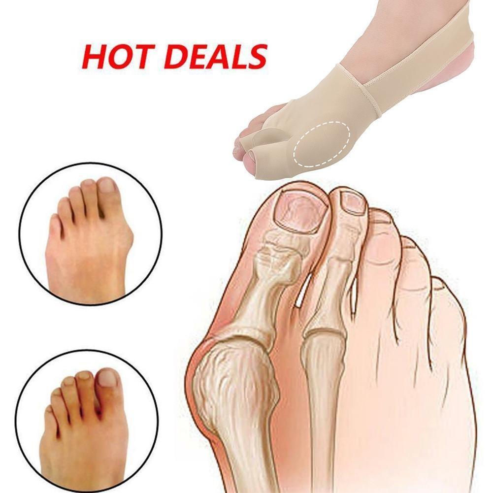 1Pair Toe Separator Hallux Valgus Bunion Corrector Orthotics Feet Bone Thumb Adjuster Correction Sock Straightener Brace