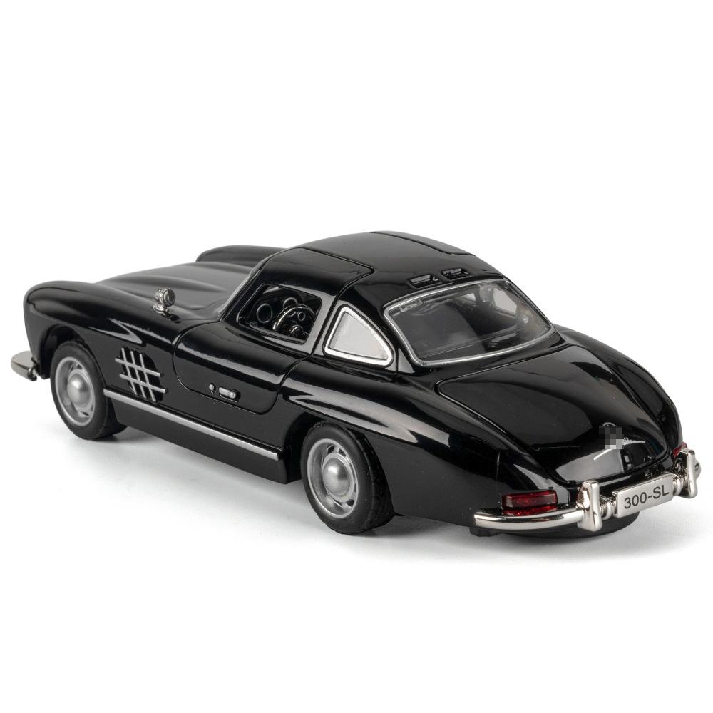 1:Масштаб 32 Миниатюрная модель винтажного автомобиля 300SL Игрушки Сплав Литье под давлением Звук Свет Двери Открываются Оттянуть Назад Украшение Модель для Подарков Детям