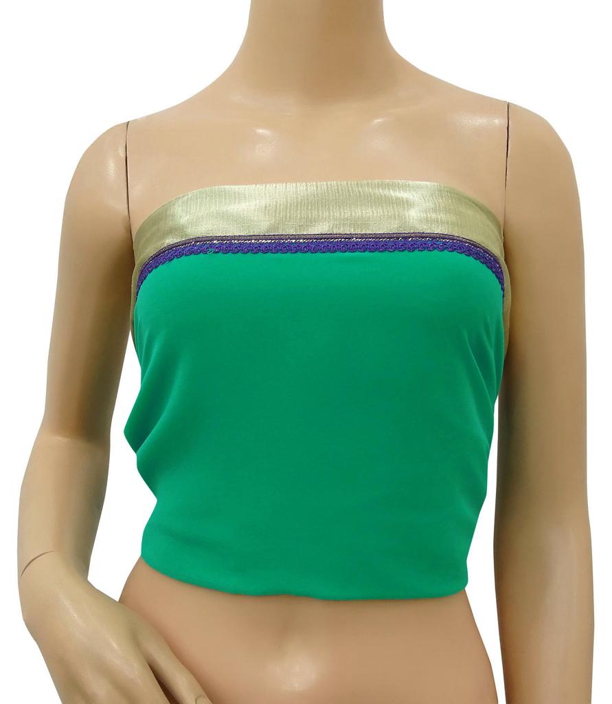 Atasi Ethnic Sea Green Women's Georgette Saree With Unstitched Blouse Piece