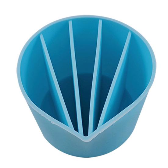 Чашка для смешивания цветов в форме капли воды, синяя мягкая силиконовая чашка для смешивания цветов DIY, УФ-смола, мерная чашка для жидкости