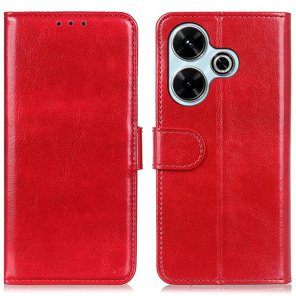 For Xiaomi Redmi 13 5G/13 4G Phone Case Crazy Horse Texture PU Leather Wallet Stand Phone Cover