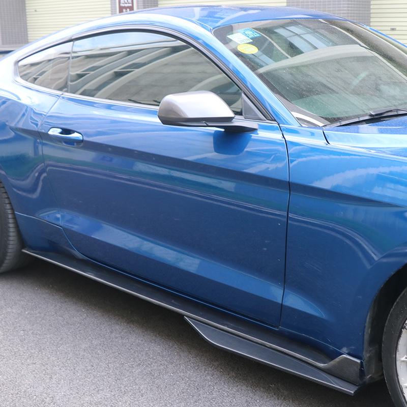 GT500 Carbon Fiber Side Skirts for 2015-2022 Ford Mustang Modification