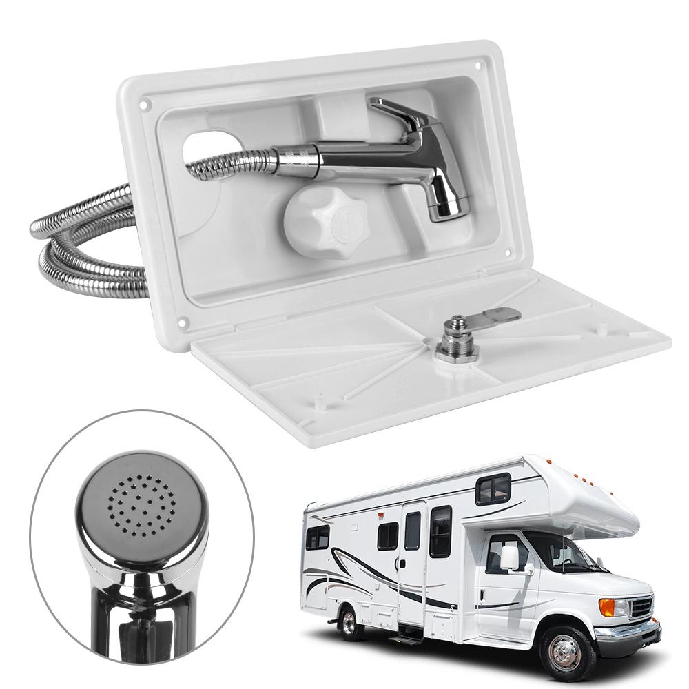 RV Shower Box Kit for Boat Marine Camper Motorhome Caravan with Lock Camper Accessories RV External Exterior Shower