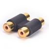 Двойной 2 X Rca Phono Coupler Female To Female Audio Video Connector Adapter Gold