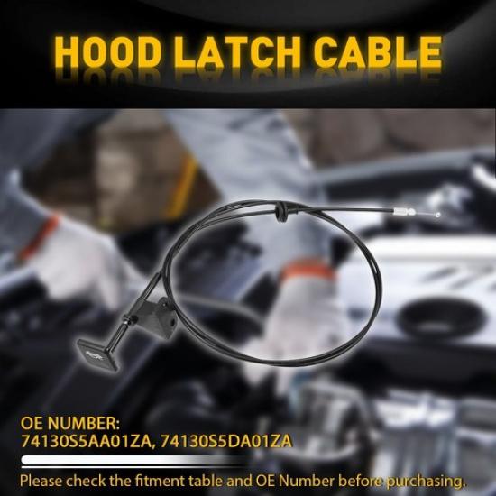 Hood Latch Cable Release With For Pull Handle 2001-2005 74130S5AA01 Honda Civic