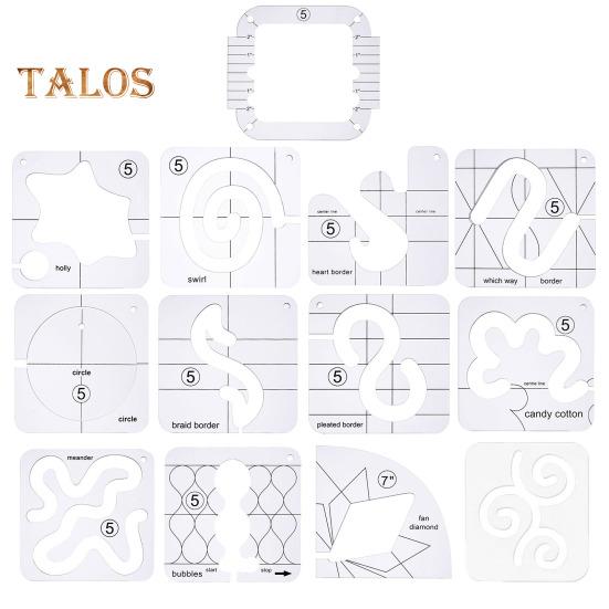 1 комплект акриловых шаблонов для квилтинга, линейка для квилтинга с возможностью свободного перемещения, шаблон для квилтинга своими руками, шаблон для трафарета, промышленная бытовая швейная машина, швейные принадлежности