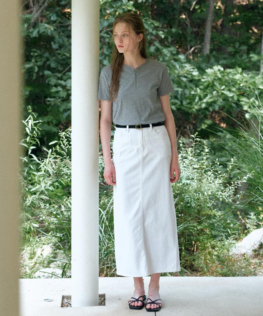 Yeoppe Wave Cotton Skirt_White