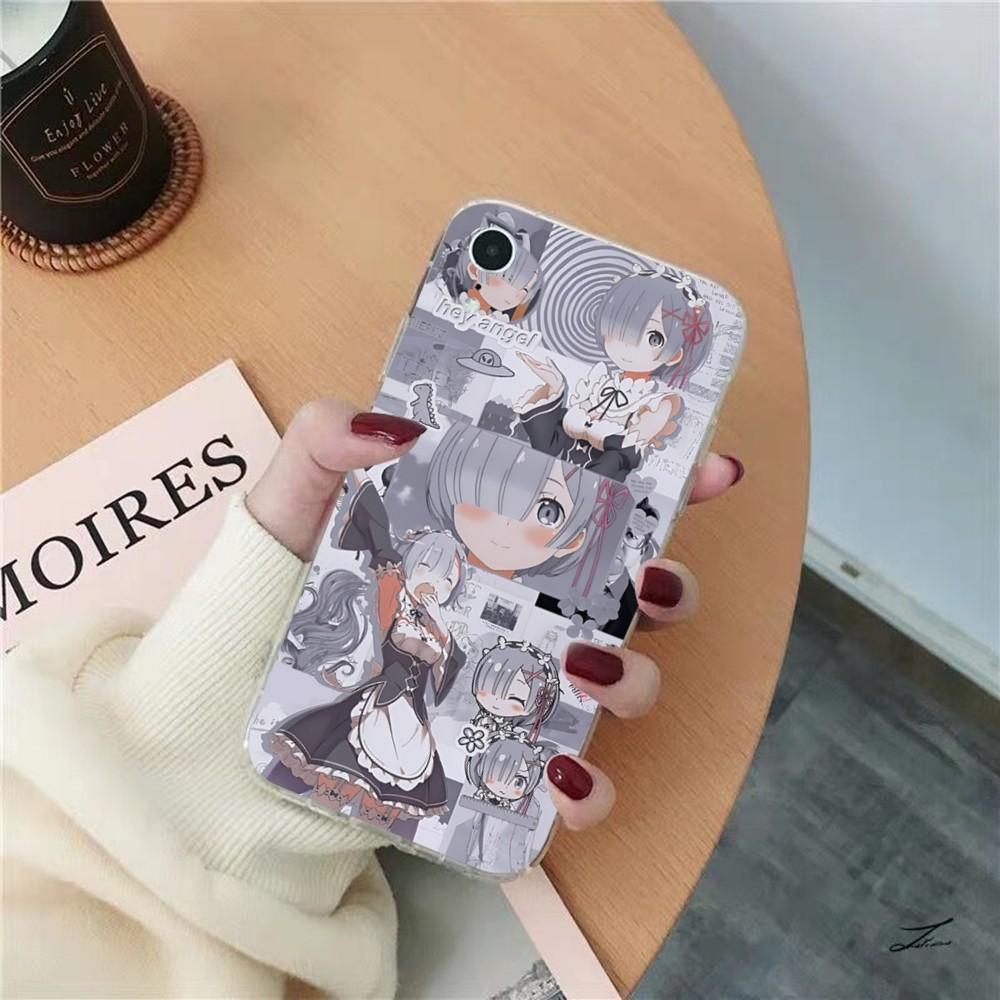Чехол для телефона ReZERO Рам Рем для iPhone 15 8 7 6 6S Plus X SE 2020 XR XS 14 11 12 13 Mini Pro Max