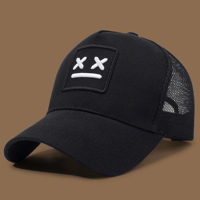 Unisex Embroidered Sporty Mesh Fabric Baseball Cap; Adjustable Sun Hat; Casual Well-fitting Trucker Cap for Spring/Summer