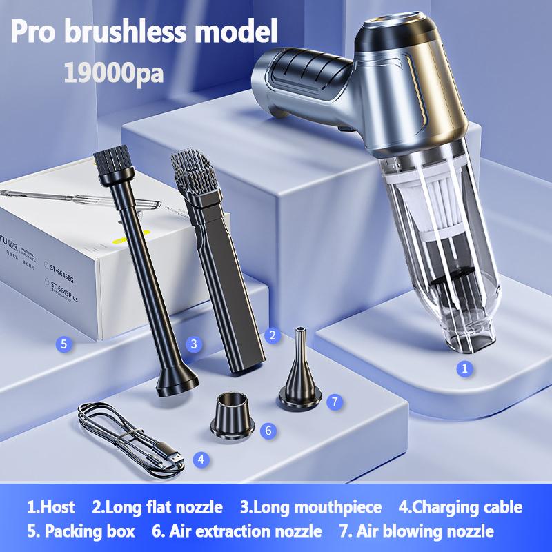 Мощный ручной пылесос - 12000 Па Бесщеточный автомобильный беспроводной пылесос Многофункциональный мощный воздуходувка Маленький бытовой пылесос