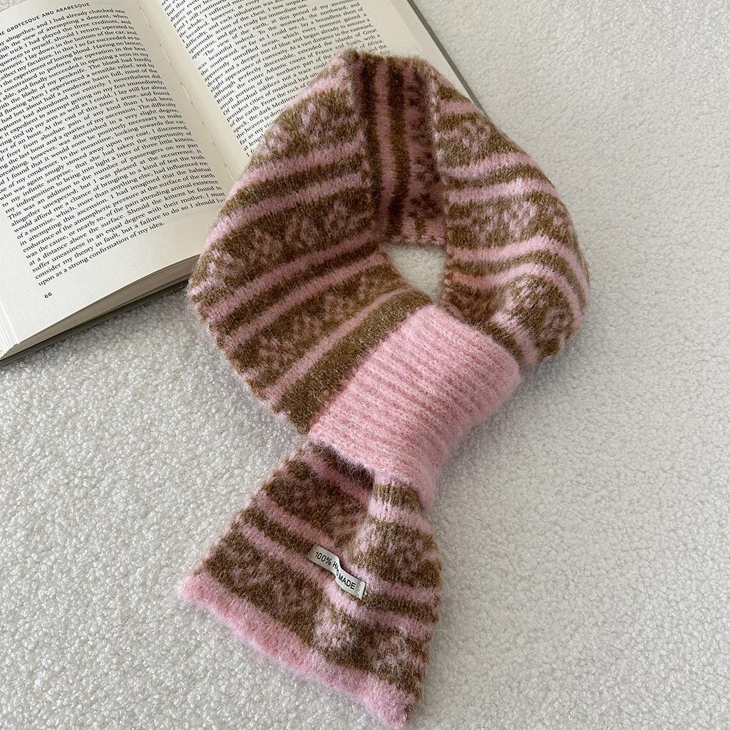 Vintage Small Scarf Skin Friendly Knitted Scarf Versatile and Thick Scarf