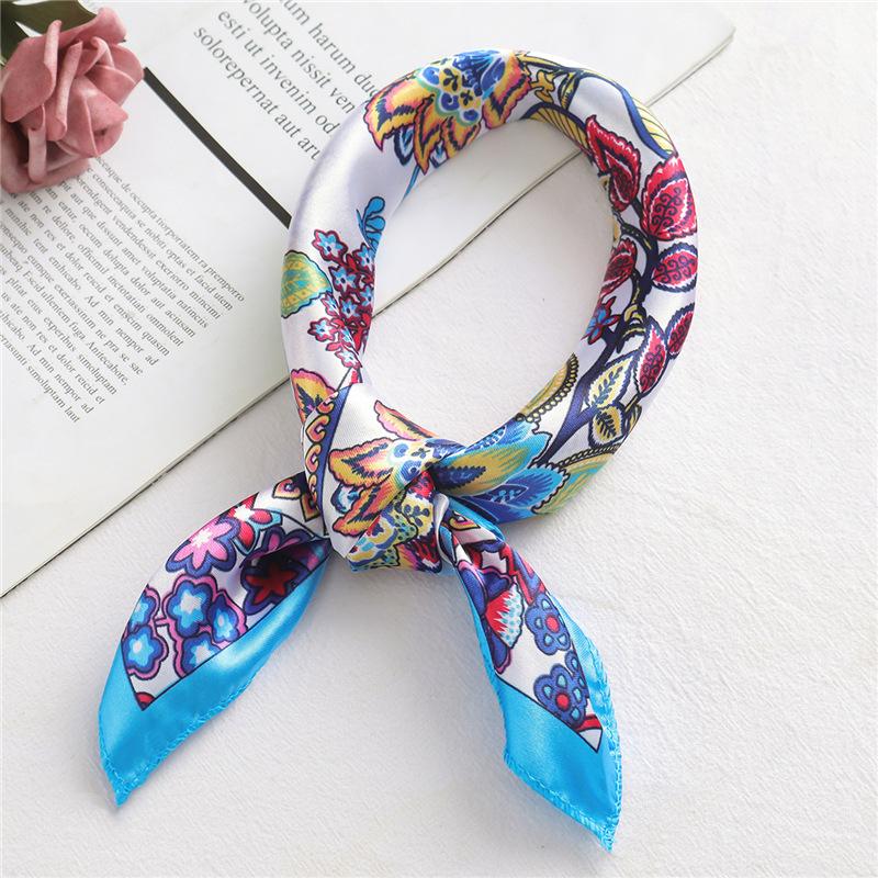 50 * 50cm Spring And Autumn Silk Scarves Versatile Decoration Professional Small Square Scarves Neck Protection Binding Bag