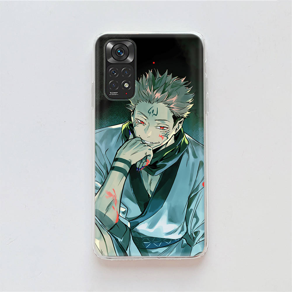 Чехол DT17Jujutsu Kaisen для Samsung A04 A14 A23 A34 A54 M23 M33 M52 M53 Realme 10 9 C30S C35 C55 VIVO Y02S Y21 Y33S Y51 X80 Pro Прозрачный чехол