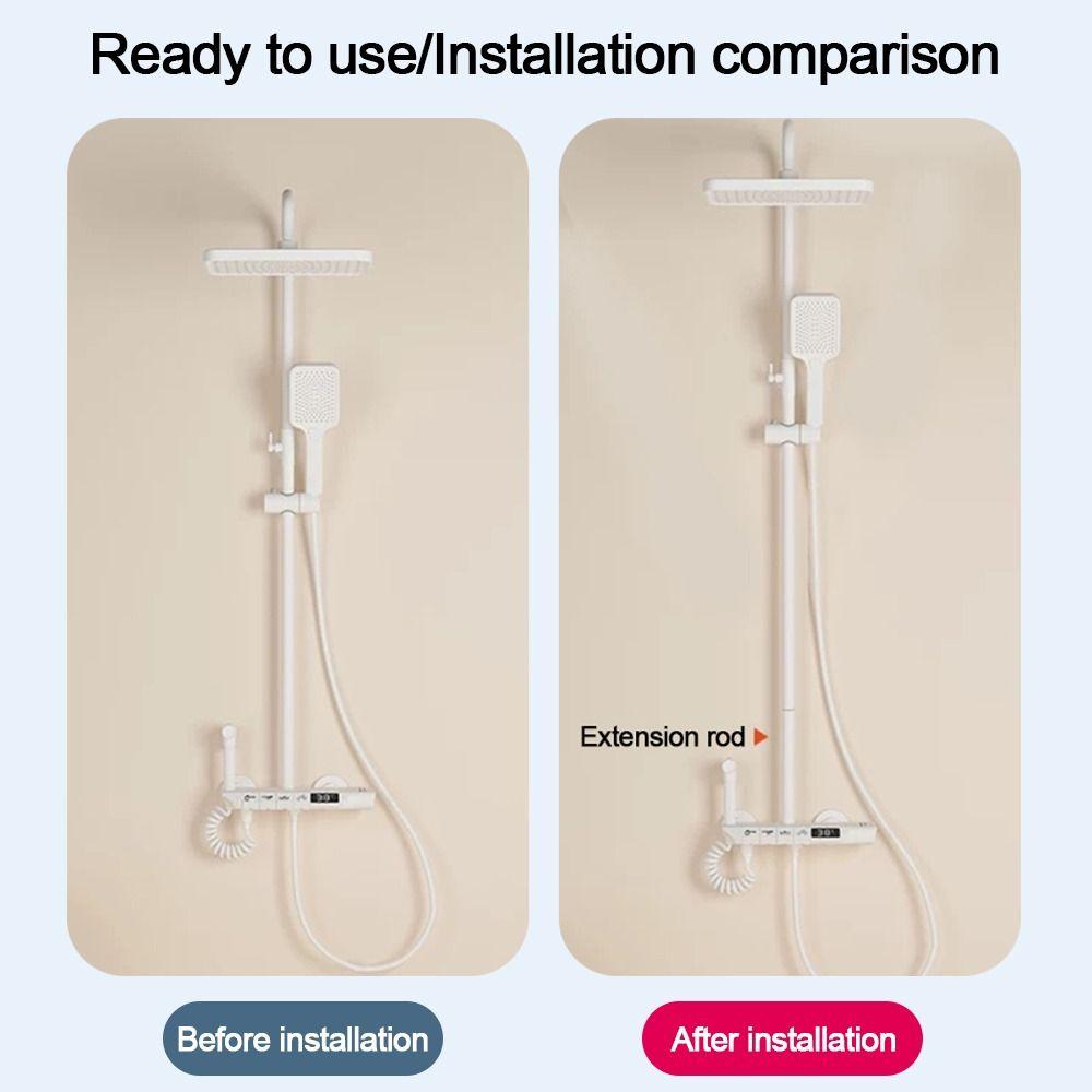 Stainless Steel Shower Extension Rod Round Shower Extender New Shower Head Rod