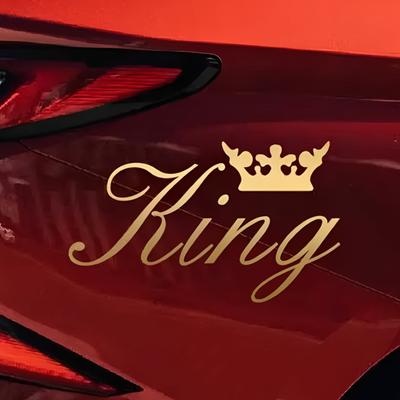 Креативные и забавные наклейки King Crown и Bumper для фанатов и любителей мультфильмов, высокое качество для автомобилей, грузовиков, мотоциклов и ноутбуков