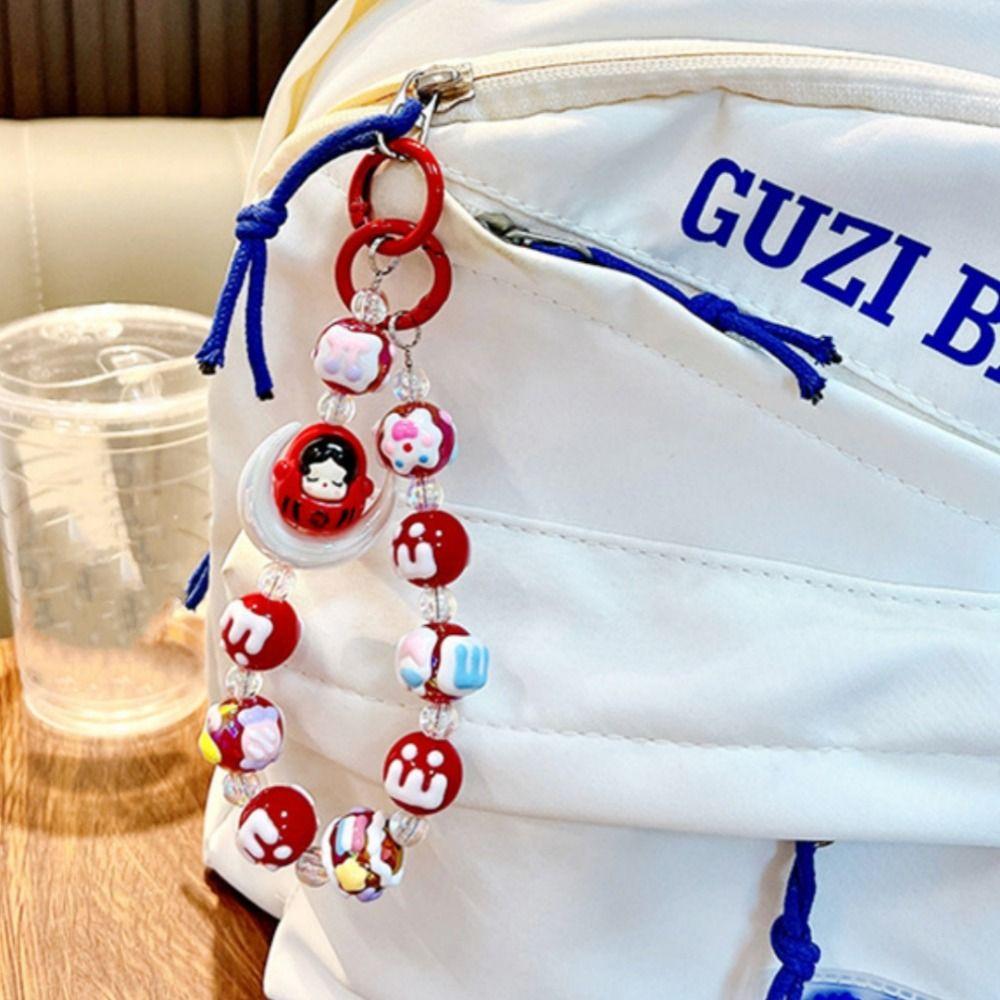 Moon Bag Pendant Keychain Colorful Phone Lanyard Trendy Mobile Phone Strap