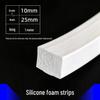 Silicone Foam Strip - High/Low Temp Resistance, Elastic Seal, Shock Absorption, Waterproof, Anti-Collision