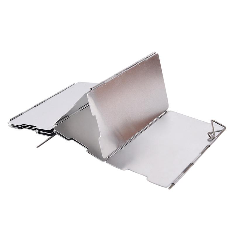 8-пластинчатая уличная газовая плита с ветрозащитным экраном, складная кемпинговая горелка для приготовления пищи, ветрозащитный экран из алюминиевого сплава для пикника