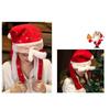 Plush Hat Toys Costume Cosplay Christmas Santa Game Hat Ear Moving Hat Jumping Up Cap Novelty Cap