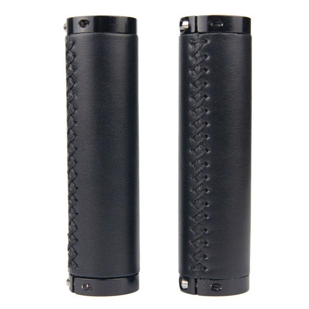 Lock Bar End Road Bike Bike Cowhide Grips Bike Grip Cover Bike Retro Grips Bicycle Handle Grips