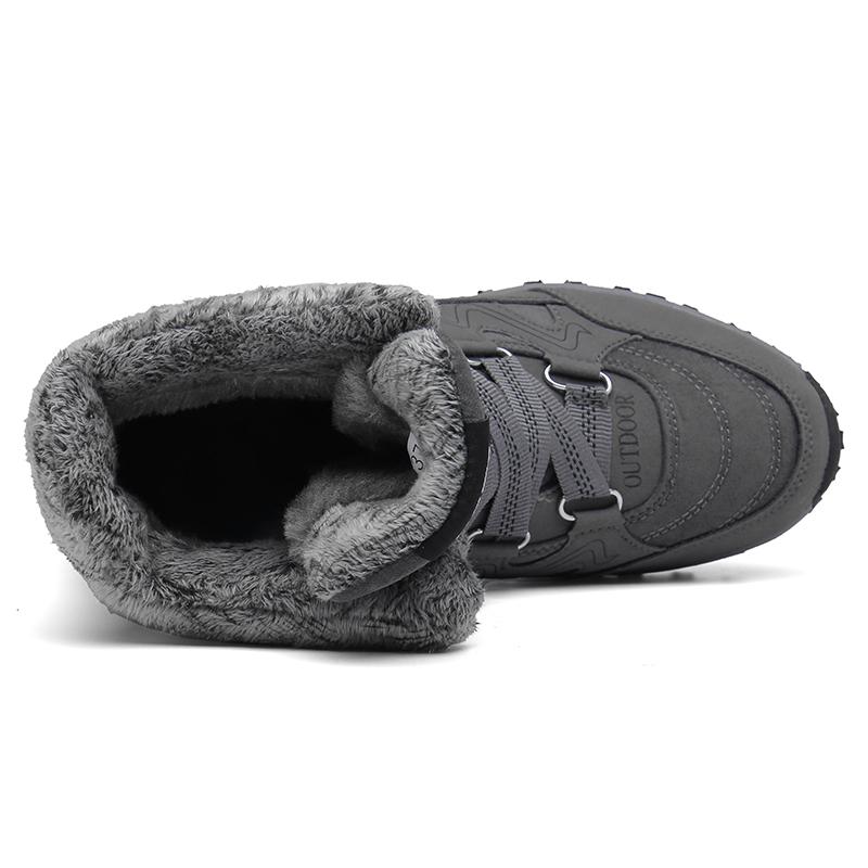 Сапоги унисекс, водонепроницаемые уличные зимние ботинки, теплые и бархатные женские зимние ботинки с высоким берцем