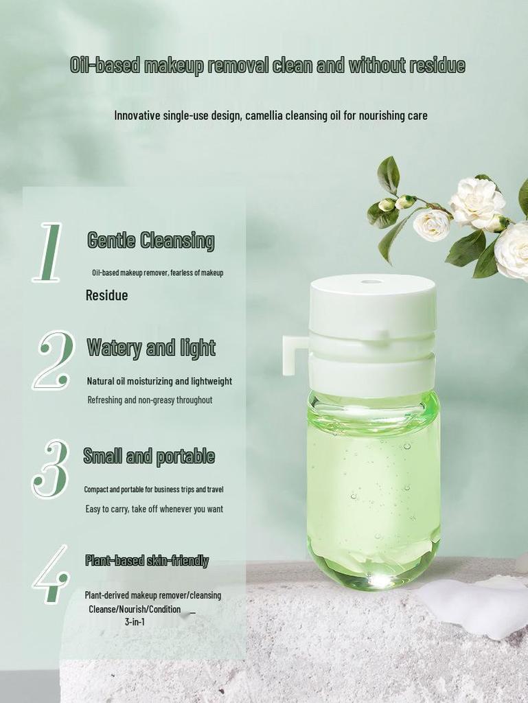 MAFFICK Очищающее масло с камелией: Нежное, Глубоко очищающее и Питательное средство для снятия макияжа, Мультиэффект, Увлажняющая формула.