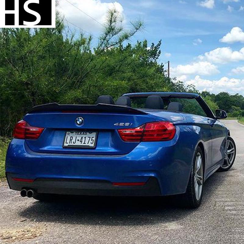 Carbon Fiber Rear Wing Spoiler for 14-20 BMW 4 Series F33/M4 F83 Convertible, PSM Style