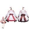 Yae Miko Lolita Dress Hair Wig   Cosplay Costume Halloween Carnival Suit Role Play Female Clothing Disguise