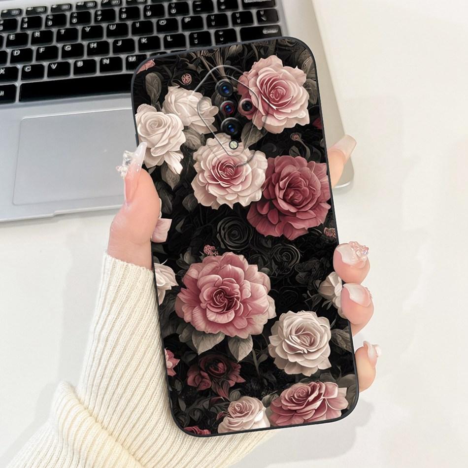 For Vivo S1 Pro (1920) / S1 (1907) Beautiful Bow Rose Painting Phone Case For Vivo S1 S1Pro Soft Silicone Shockproof Cases