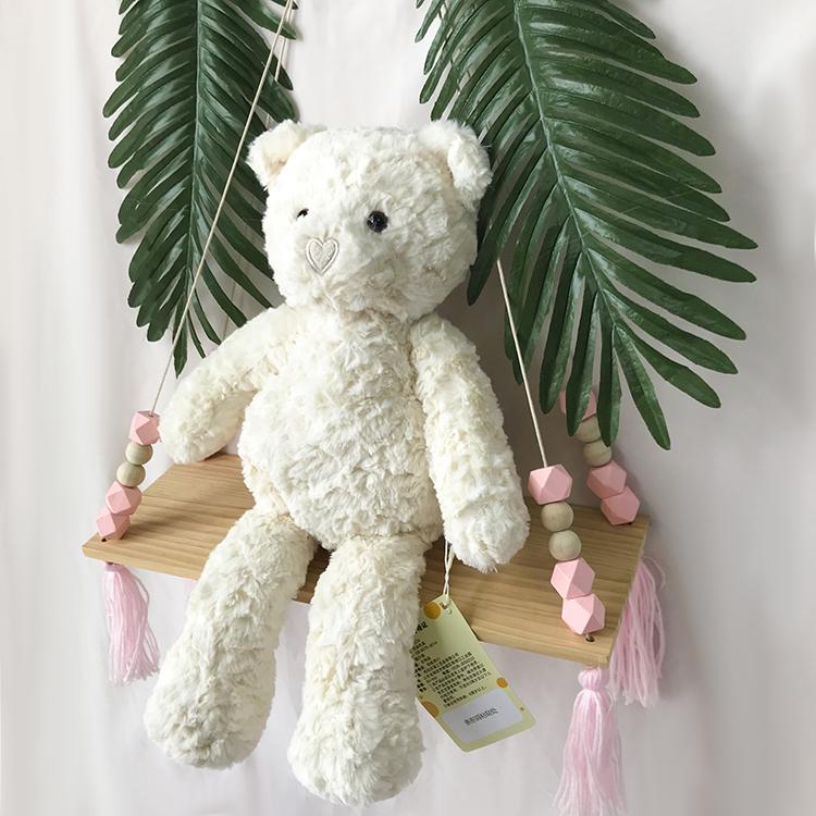 40cm Cuddle Bear Stuffed Animal Plush Toys with Heart Shaped Nose Charming Bears Doll Children Friends Gifts