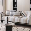 Modern Striped Sofa Cushion Is Universal In All Seasons New Non-Slip Leather Sofa Cover, High-End Seat Cushion Cover
