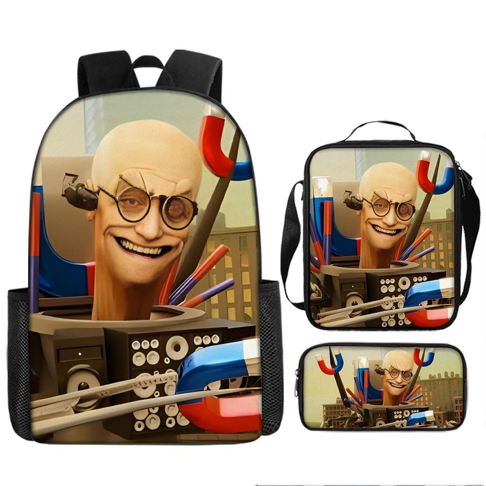 Туалетный человек пародия школьный рюкзак новый ученик рюкзак ранец пенал