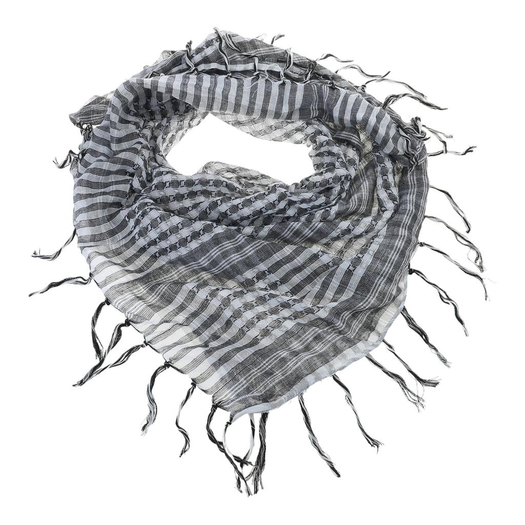 Shemagh Desert Scarf Colorblock Houndstooth Pattern Arab Keffiyeh Shawl Wrap with Tassels Scarves Bandana Head Wraps