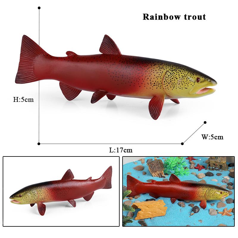Oenux Модель Морская жизнь Рыба-клоун Лосось Окунь Морское Океаническое Животное Фигурки ПВХ Высокое Качество Образование Миниатюра Пляж Детская Игрушка