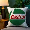 Logo C-Castrol Pillow Case Plush Fabric Soft Double Sided Print Home Sofa High Quality Cushion Cover Throw