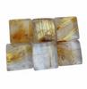 Natural Golden Rutile Cabochons - Square Shape Gemstones AAA+ Quality