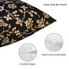 Pillow Case Black White Gold Flower Custom Pillow Cover For Living Room Bed Chair Fashion Pillowcases